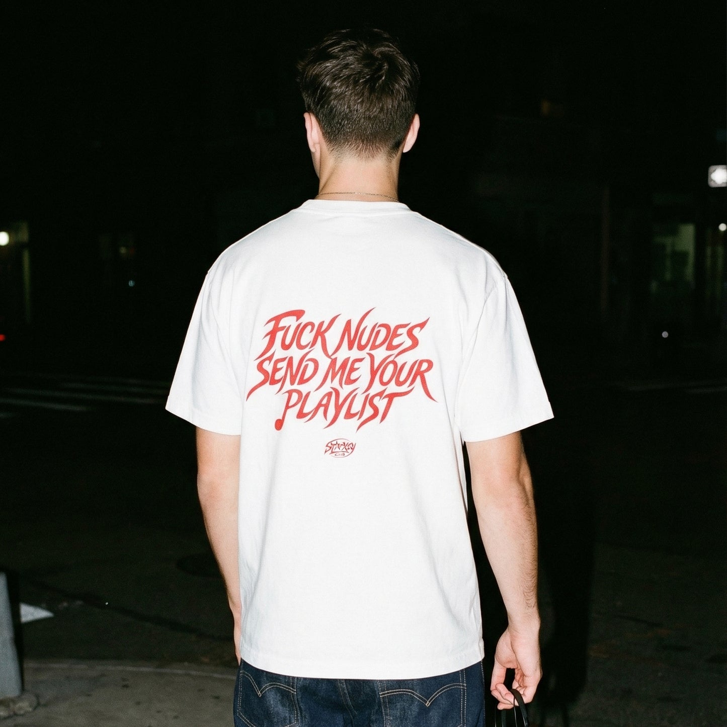 Fuck Nudes Send Me Your Playlist T-Shirt by Starsky Lab